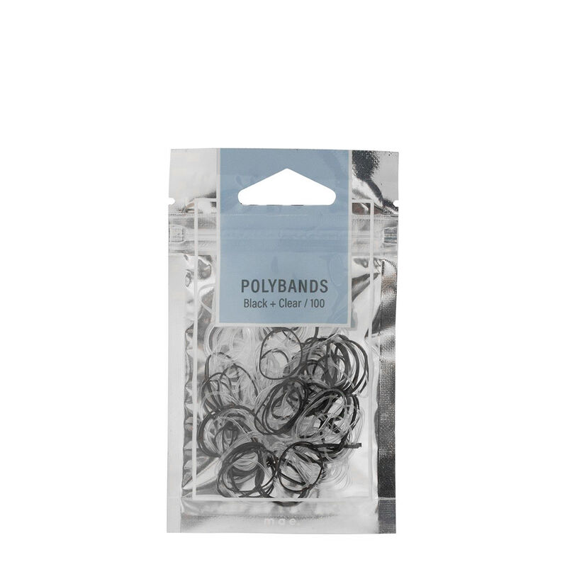Mae ElasticS Polybands Black & Clear (100) image number 0